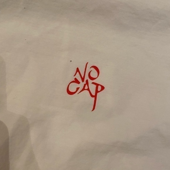 No Cap Graphic T-shirt Mens Medium White Red Xray - Picture 4 of 6